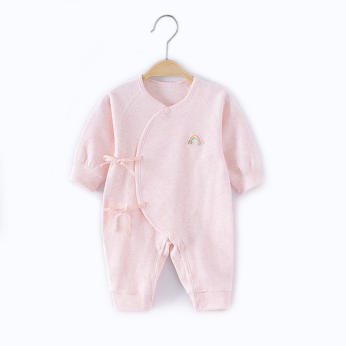 Vier Seizoenen Baby Meisje Romper Airco Kleding 0-18M Pasgeboren Jongen Rompertjes Katoen Lange Mouw jumpsuit Outfit Kleding Voor Kids: Roze / 3M