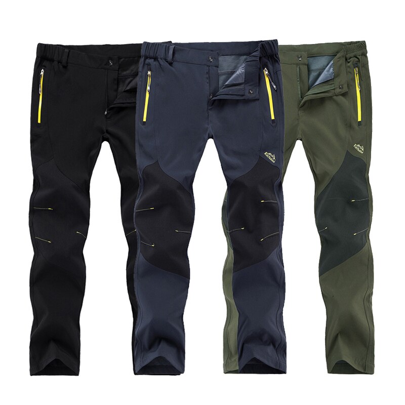 Trvlwego inverno men caminhadas calças ao ar livre casca macia outing calças à prova de vento à prova dwindproof água para acampamento esqui escalada manter quente da ue