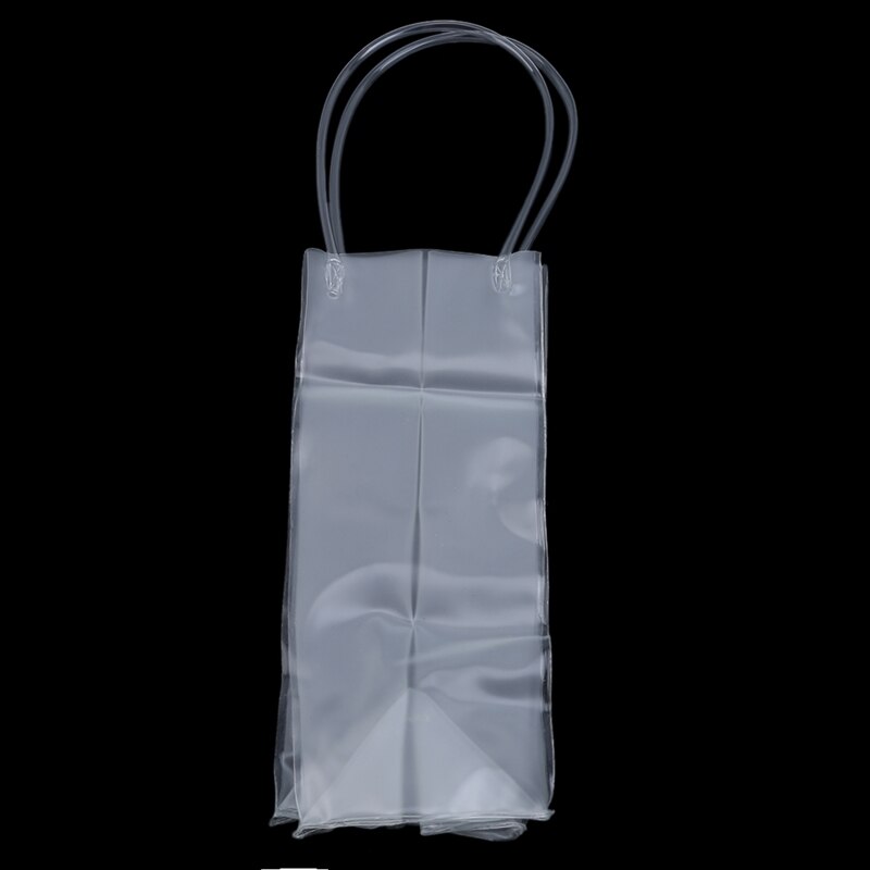 Sac de glace étanche en PVC sac de glace Transparent seau à glace Portable vin Champagne bouteille refroidisseur