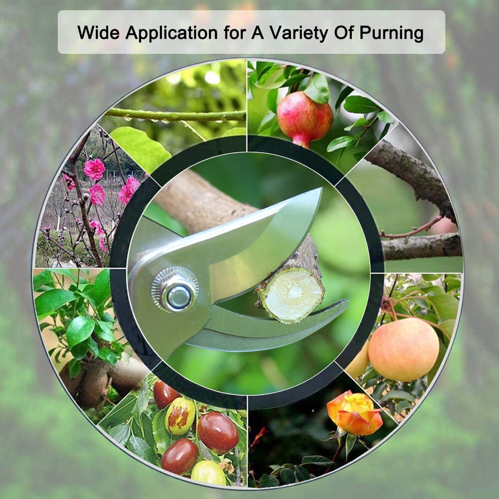 Garden Shears Hand Pruners Bypass Pruner Gardening Clippers for Cutting Flowers Trimming Plants Fruits Picking