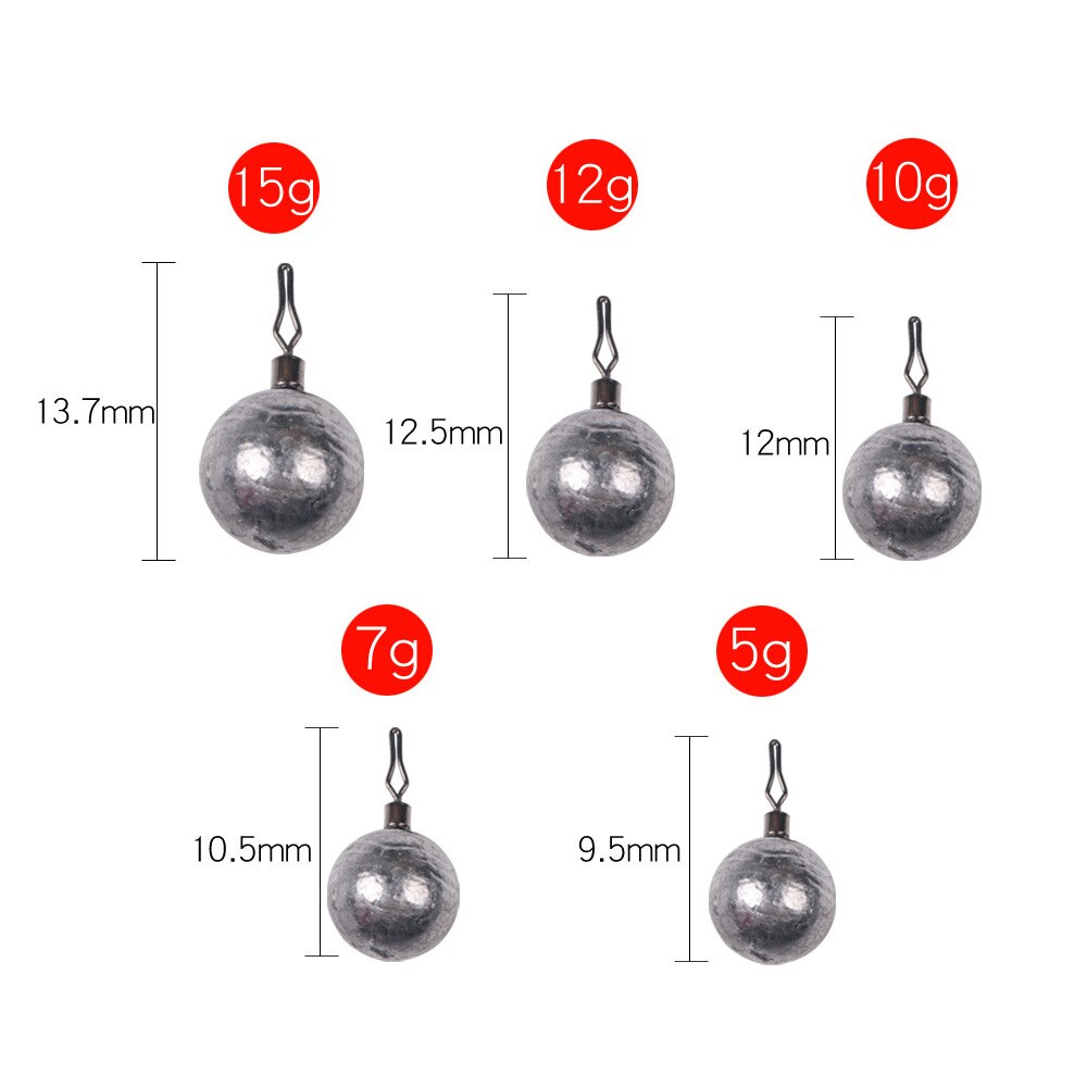 10pcs/lot shot Fishing Lead Sinker Lure Raft Fishing Texas rig Fishing Accessories Lead Sinker Fishing Tackle