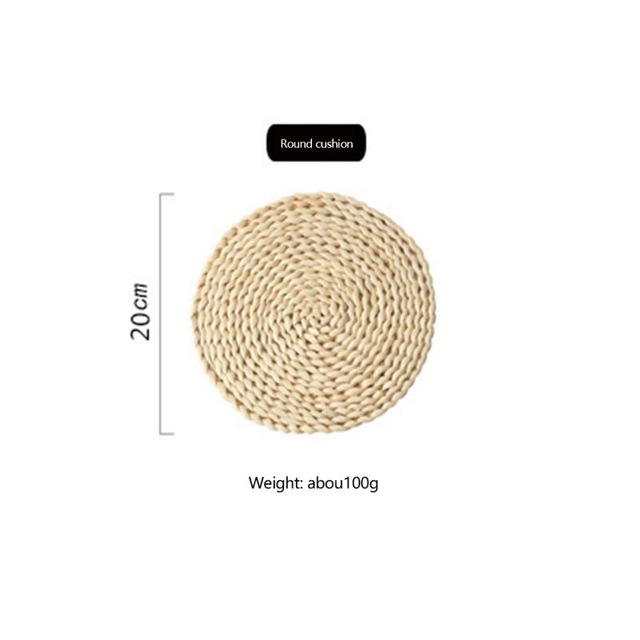 Tapis de Table rond en rotin tissé en paille de maïs naturel, napperons thermo-isolant, porte-Pot, sous-verres, accessoires de cuisine: A2