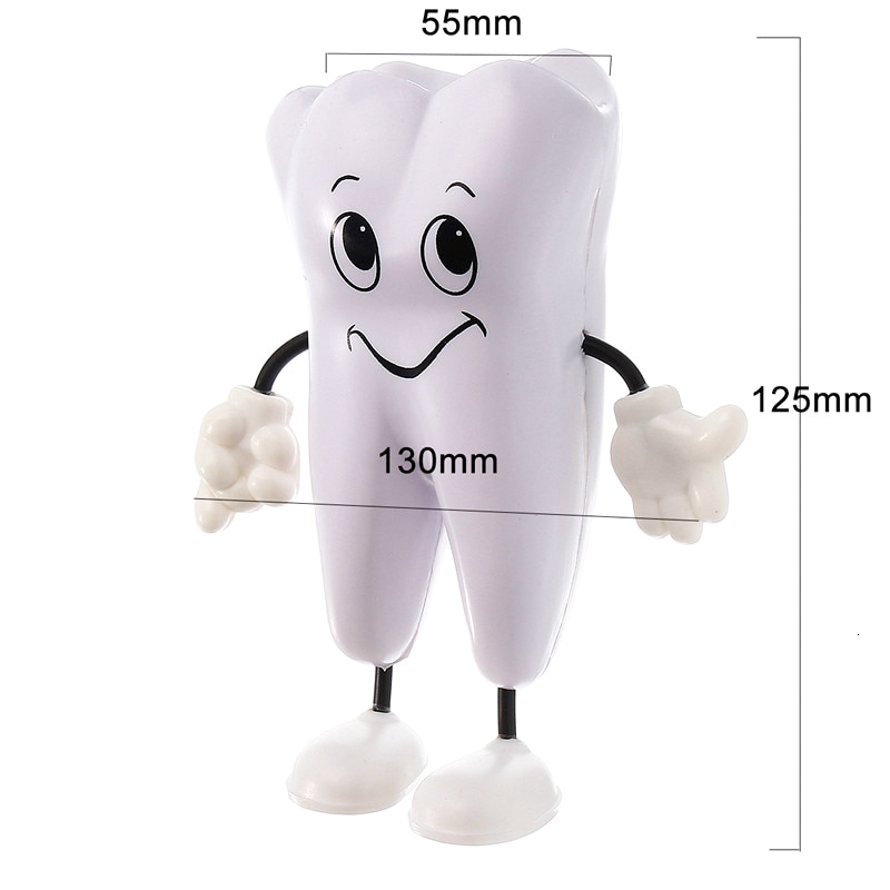 1 pc -tands squeeze legetøj blød pu skum tand model form tandklinik tandpleje salgsfremmende vare tandlæge