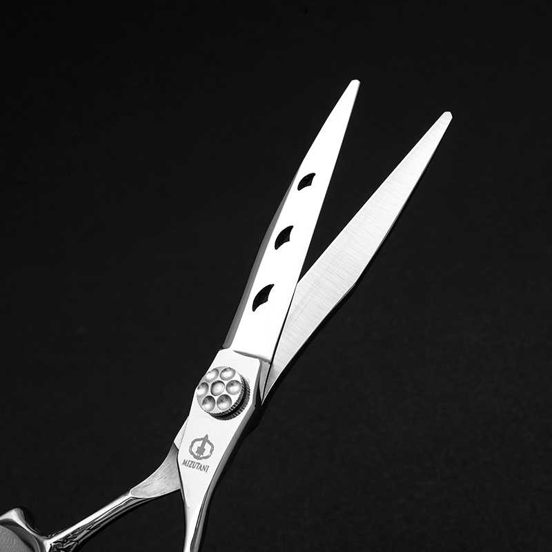 Kappersgereedschap, kappersbenodigdheden, salonschaar, uitdunschaarset,  of 6.0 haarscharen van 7 cm.