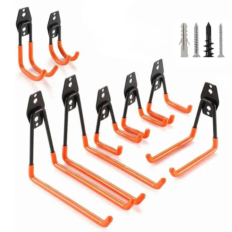 Heavy Duty Metall Haken Garage Organizer Wand Halterung Fahrrad Kleiderbügel Haken Wand Halterung Anti-slip Lagerung Haken Für Leitern Garten werkzeug