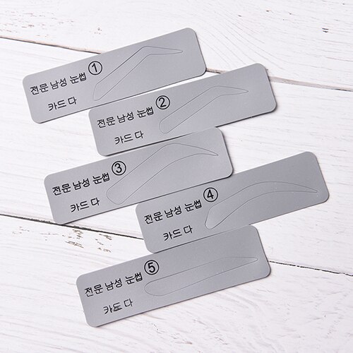 5 pièces pochoirs à sourcils professionnels pour homme 5 Types modèle à sourcils outils de maquillage pochoirs pour sourcils