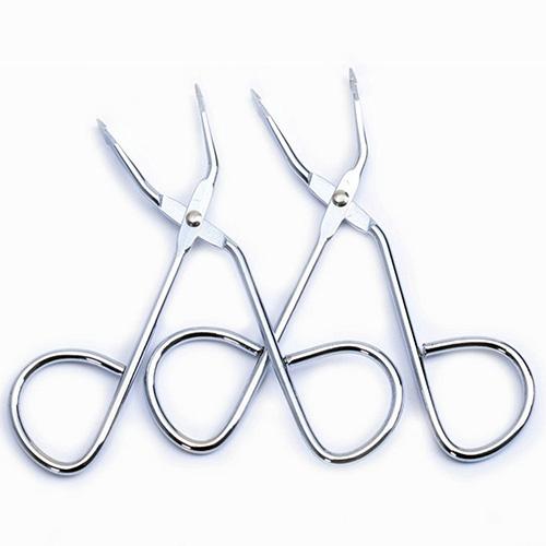 Tijeras útiles de punta plana para cejas, pinzas de pinza, pinzas para cejas, herramienta de eliminación de maquillaje, 1 ud.