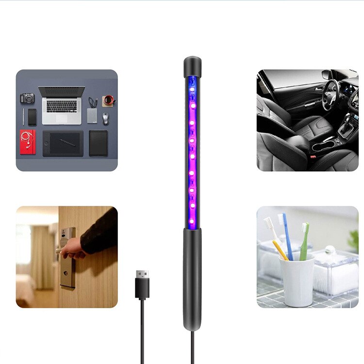 Draagbare Uv Desinfecteren Licht Telefoon Sanitizing Handheld Uvc Led Sterlizer Wand Ozon Ultraviolette Kiemdodende Desinfection Usb