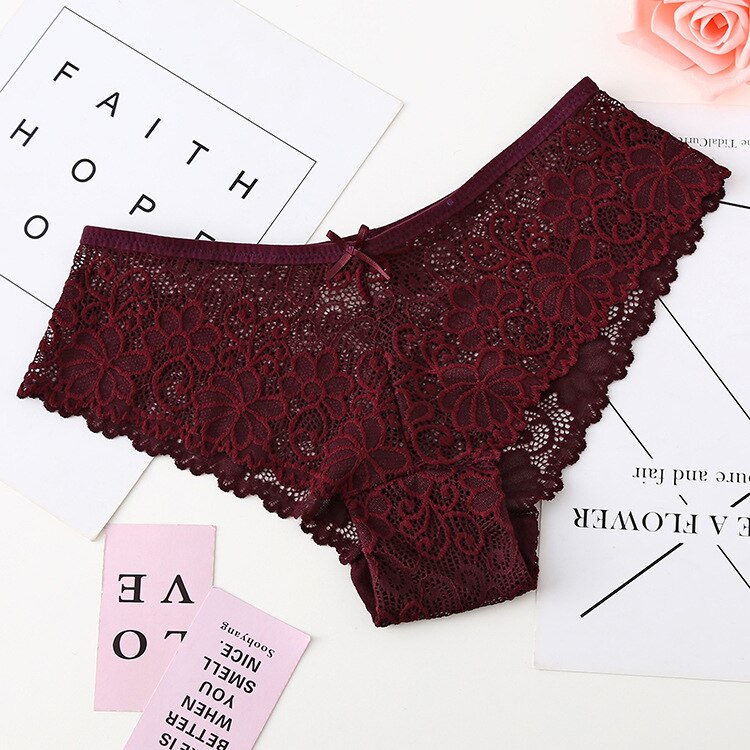 Women Sexy Lace Panties Culotte Femme Cotton Modis Tangas Low-rise Seamless Female Underpanties: 7