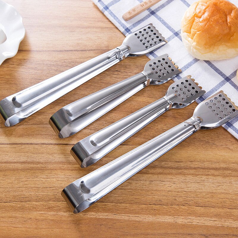 Edelstahl Grillzange Kochen Braed Lebensmittel Zange Salat Küche Anti Wärme Brot Clip Gebäck Clamp Ei Torte Servierzange