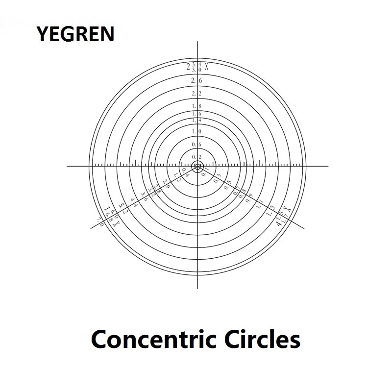 Diameter 15.5 mm Microscope Eyepiece Micrometer Concentric Circles Scale Ruler Ocular Micrometer Calibration Microscope Parts