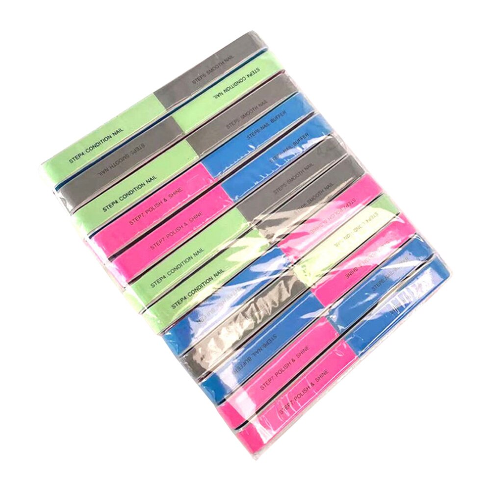 12PCS Nail Files Profession Nail Buffer 7 Sided Emery Boards Sanding Buffer Block Manicure Tools for women
