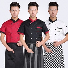 Kokkedragt kortærmet kokkeuniform udtjekket kokkejakke billigste kokkeskjorte restaurantoverdele hoteluniform