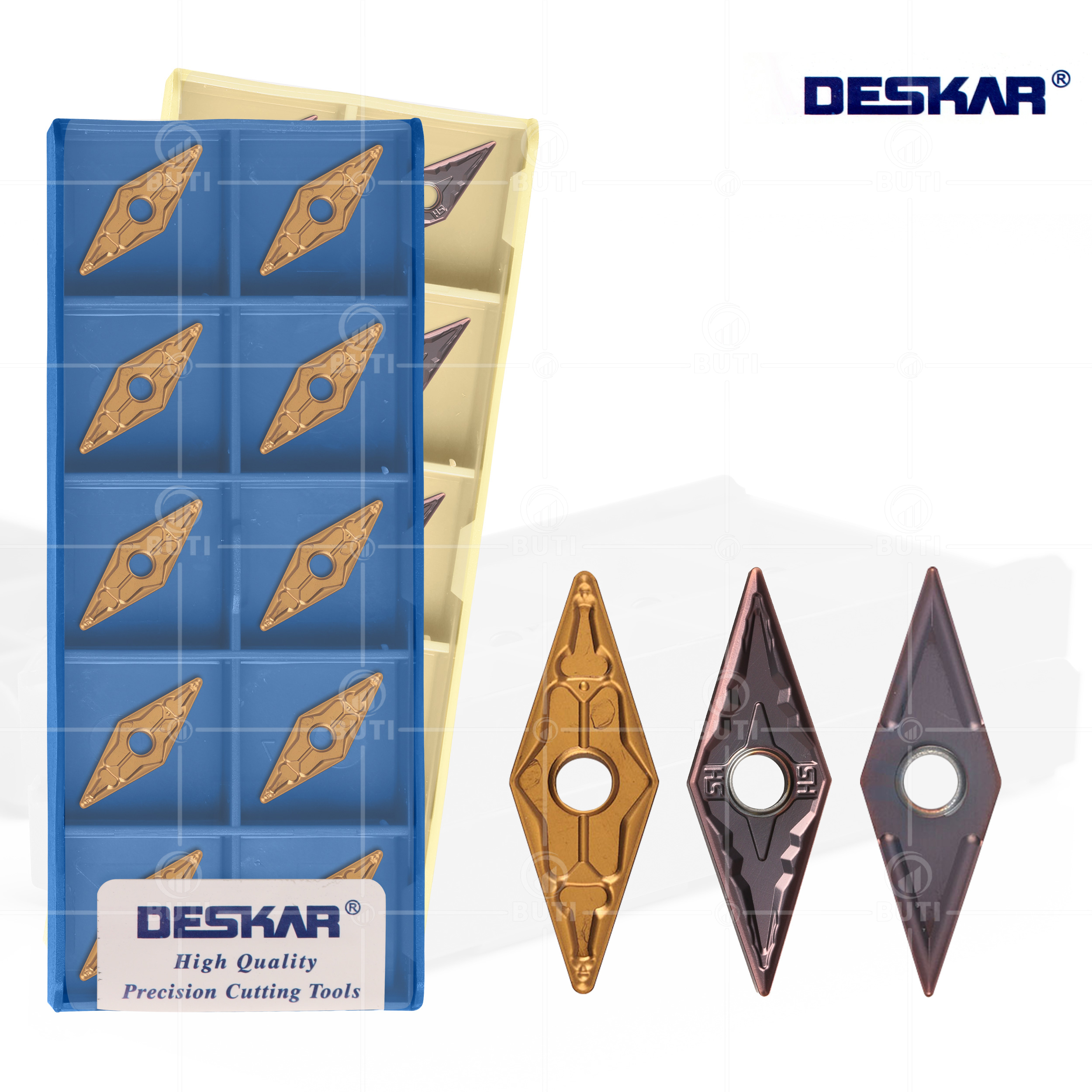 DESKAR 100% Original VNMG 160404 VNMG 160408 MS HS TM MA LF6018 LF6118 LF9018 herramienta de torneado CNC torno corte hoja de carburo