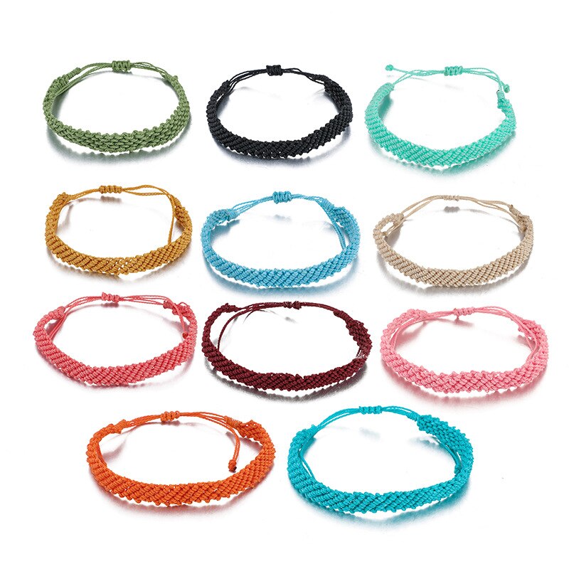 Meetvii voksstreng vævet armbånd til kvinder venskab boho håndlavede smarte pigesmykker