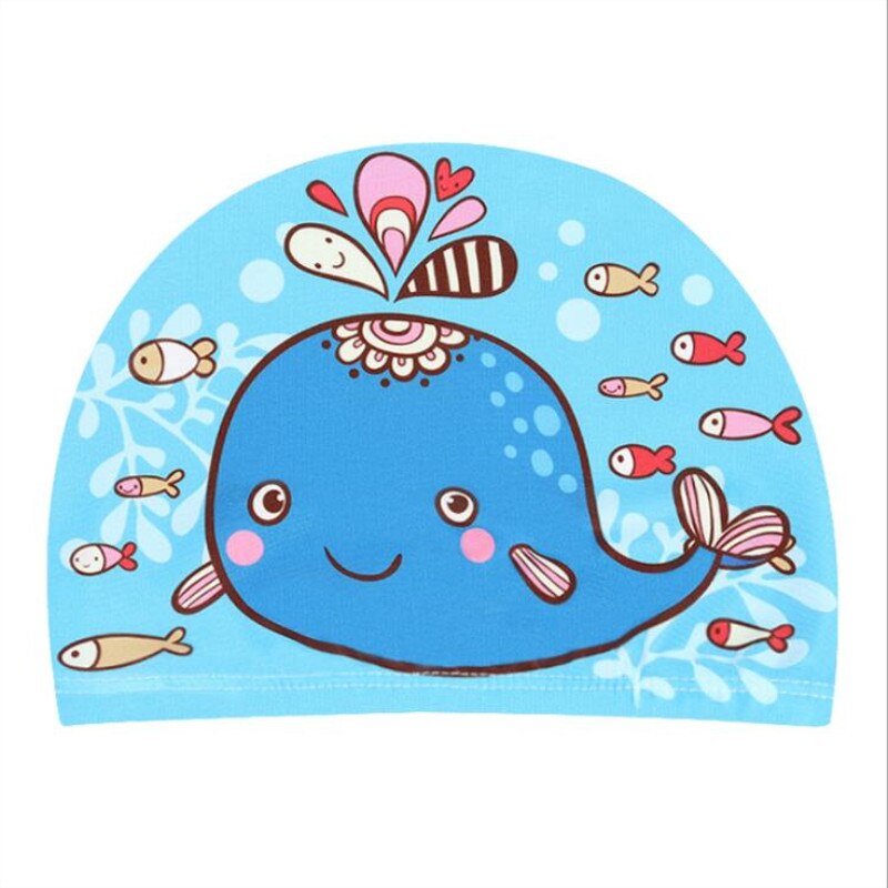 Children's Cute Cartoon Swimming Cap Ear Protection Elastic Loose Comfortable Ear Protection Swimming Cap Baby Calico Cap: Style 6