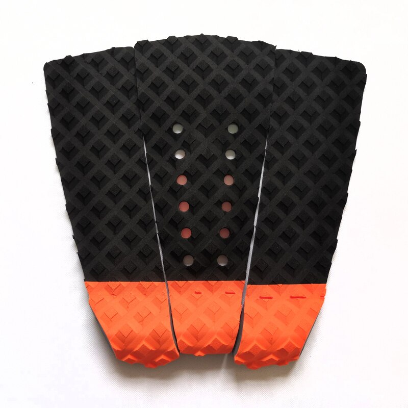 Best Surfboard Traction Pad 3M9786 Glue Surf Pad EVA Foam Deck Pad Tail Pad windsurf Skimboard: orange black