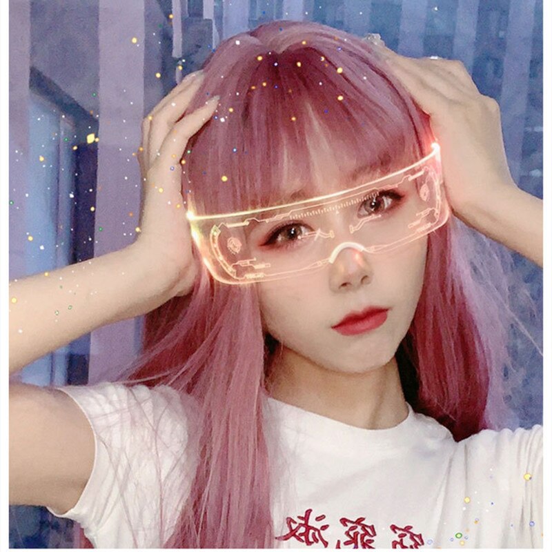 Led Bril El Draad Neon Party Light Up Bril Lichtgevende Led Glazen Rave Kostuum Party Decor Dj Zonnebril Halloween Decoratie