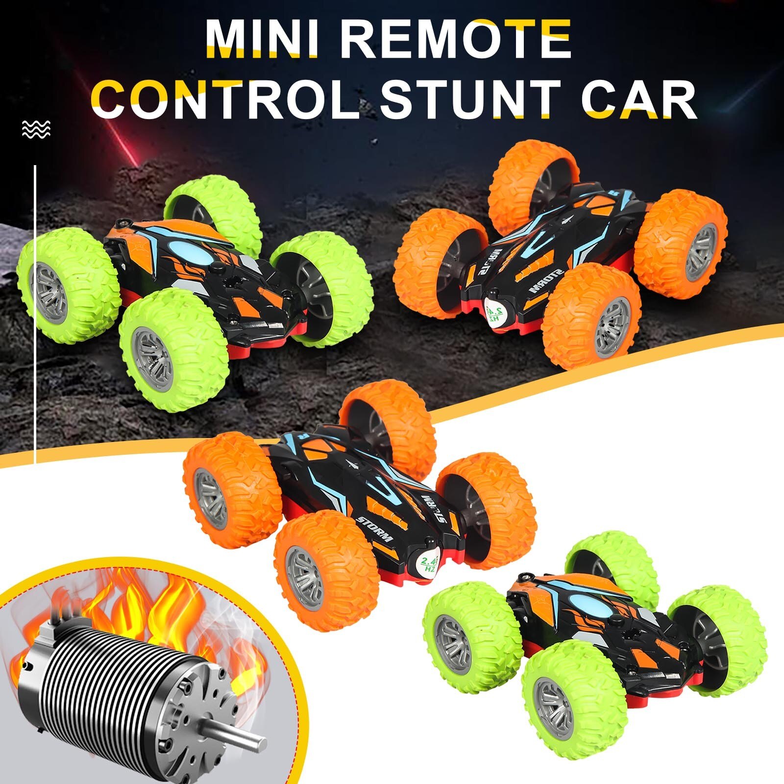 Speelgoed Voor Kinderen Mini Afstandsbediening Dubbelzijdig Auto Spin Roll Kinderen Afstandsbediening Speelgoed Auto Kinderen Speelgoed Zabawki dla Dzieci # L4