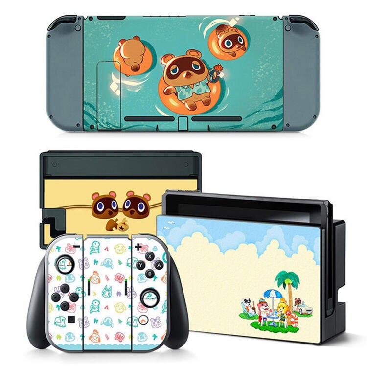 Cute Animal Crossing Vinyl Sticker Detachable Re-usable for Nintendo Switch Console & Joy-Con Controllers: Style 12