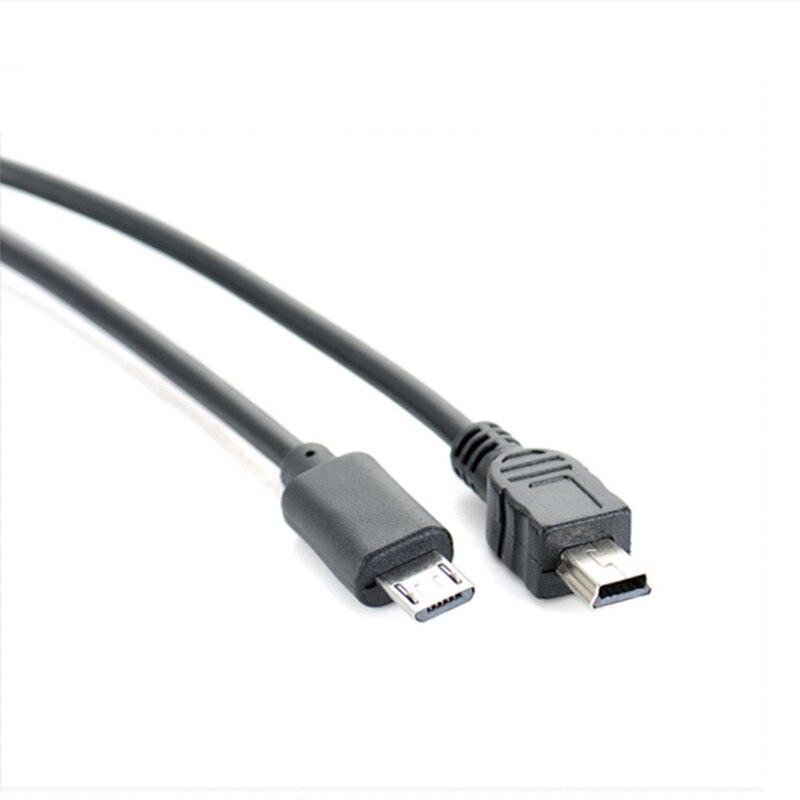 Micro USB 5Pin Male to Mini USB 5Pin Male Data Adapter Converter Cable OTG Cord Data Cable for Camera Computer 25cm