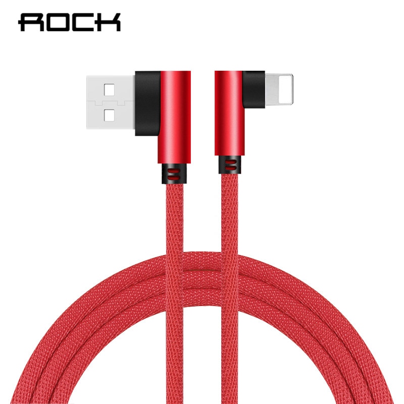 Rock 90 Graden Snel Opladen Usb Kabel Voor Iphone 12 6 6S 7 8 X Xs 11 Pro Max 5 5S Se Ipad Oorsprong Koord Draad Iphon Lader Kabel 2M