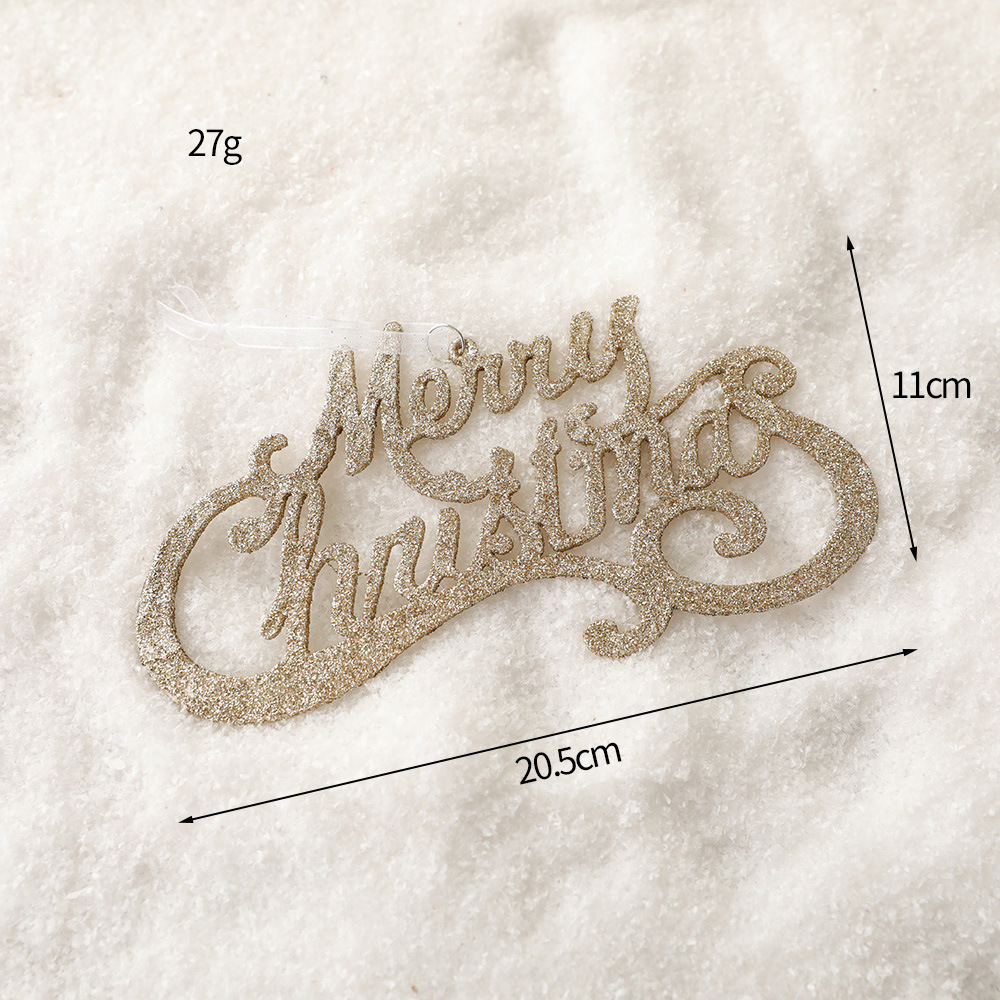 Juletrepynt champagne glitter paljetter ball stjerne sløyfe gjør-det-selv jul hengende anheng år navidad festdekor: Lysegrønn