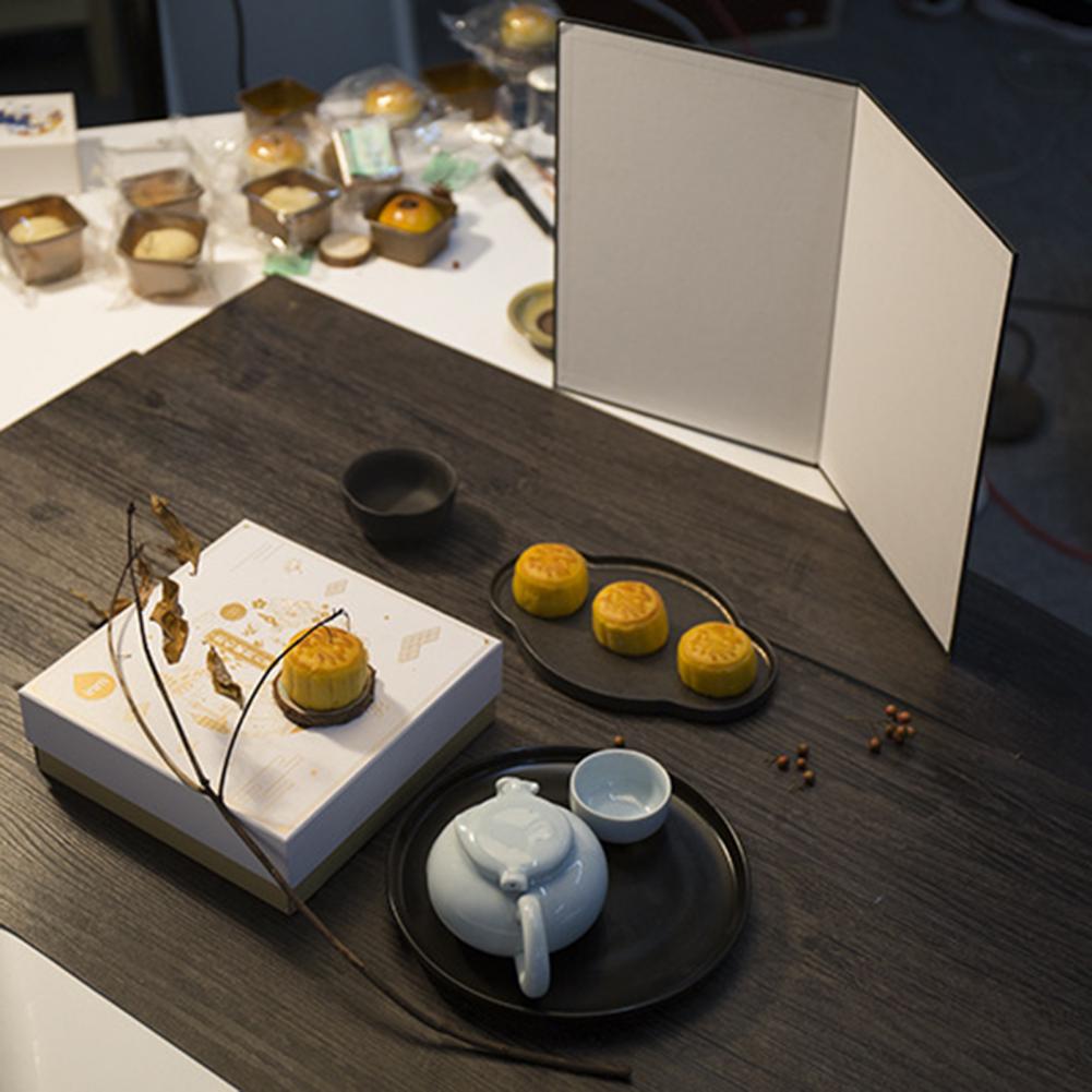 A4 Photography Cardboard Folding Reflector Black Silver White Thick Paper Book Board Reflective for Camera Photo Shooting