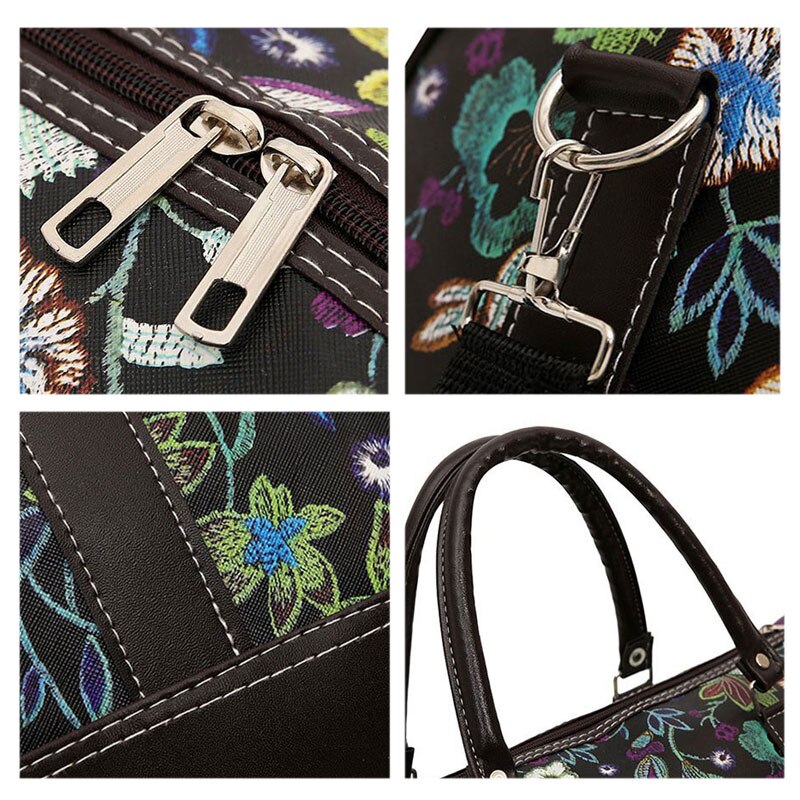 Bolso deportivo de gimnasio para Mujer, bolso de hombro para Yoga, Fitness, bolso de viaje, bolso de mano con bordado de flores, Bolsa de entrenamiento, bolso deportivo para Mujer XA305WD