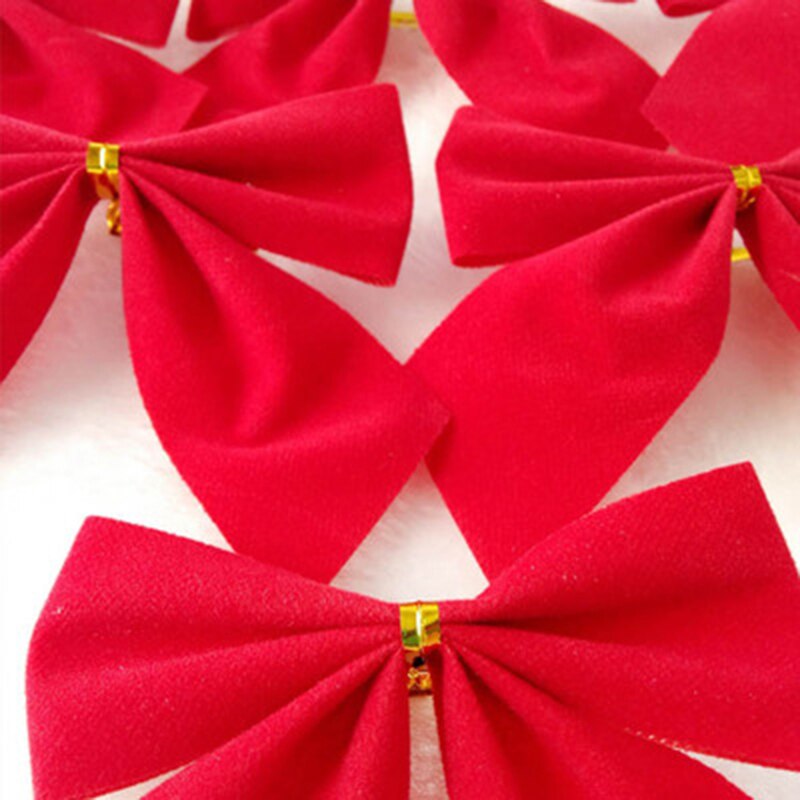 12 stuks kerststrikken festival strik kerstboomversiering mymei