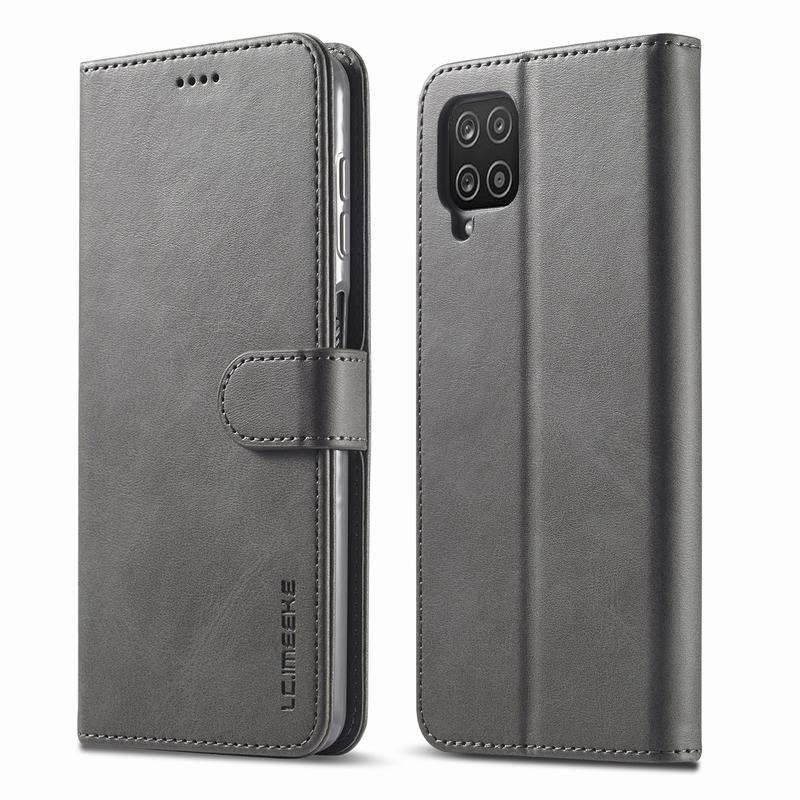 Custodia Flip per Samsung galassia M12 custodia portafoglio custodia magnetica per Samsung M12 SM-M127F custodia in pelle per telefono M127: grigio