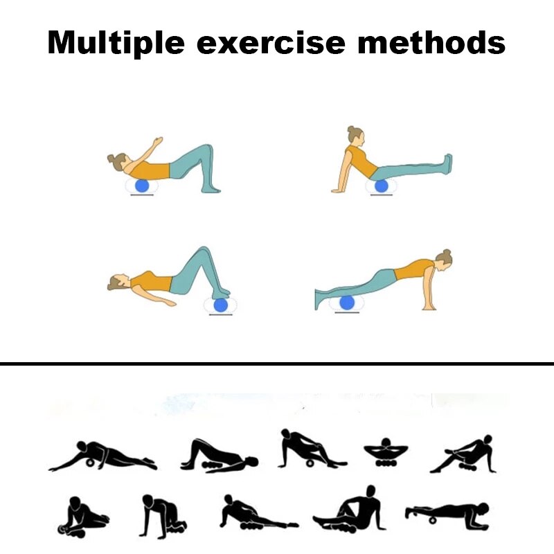 45cm Fitness Back Roller EPP Massage Foam Roller Multifunctional Back Cushion Fitness Equipment Pilates Relaxation Yoga Blocks