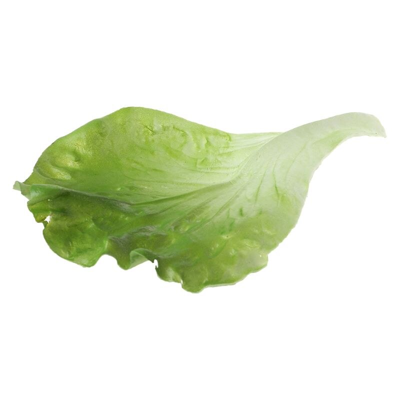 Hojas artificiales de lechuga vegetal, simulación de hojas falsas realistas para decoración de en casa, Festival de cocina