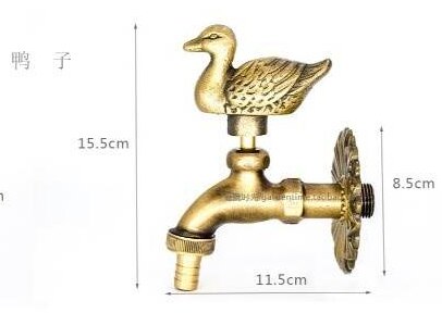 Torneira decorativa para jardim, torneira em bronze verde antigo para lavar, esfregar e regar jardim: 13