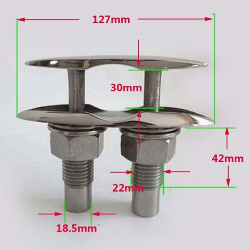 5inch - Stainless Steel Pull Up Cleat / Pop Up Rope Cleat Flush Mount for Lift Sailing Marine Boat