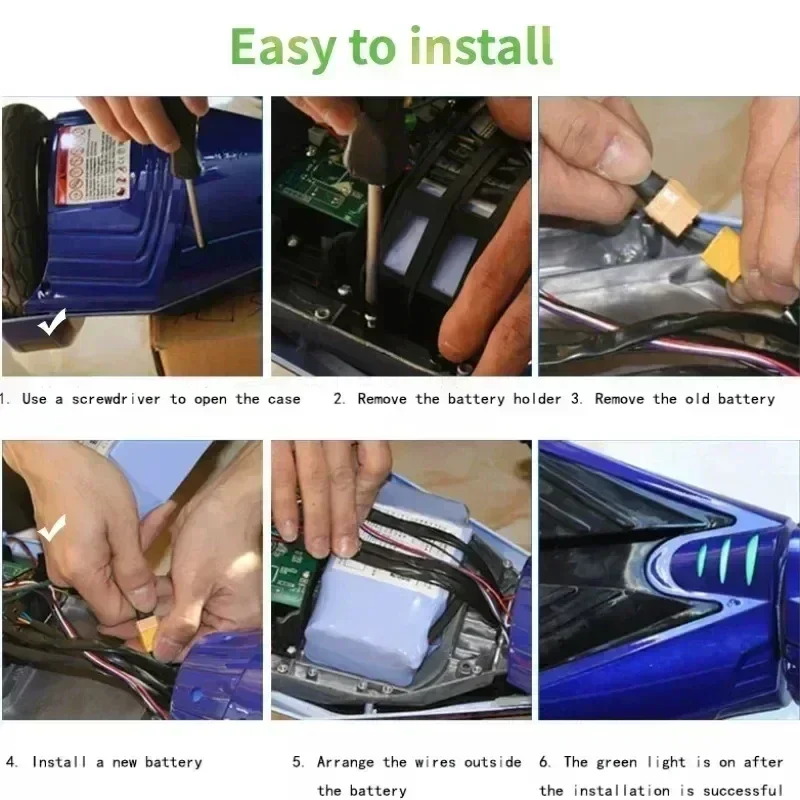 Batterie au Lithium Rechargeable originale 36v 4,4 ah, 10S2P, 4400mAh, 18650, pour Scooter électrique auto-équilibré, Hoverboard