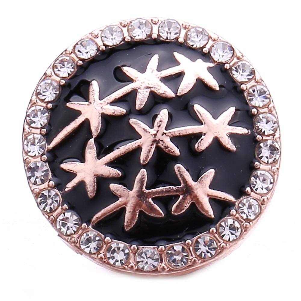 5pcs/lot Snap Button Jewelry Bracelets Charm Metal Crystal Rhinestone Colorful 18mm Snap Buttons Fit DIY Snap Bracelet: 13