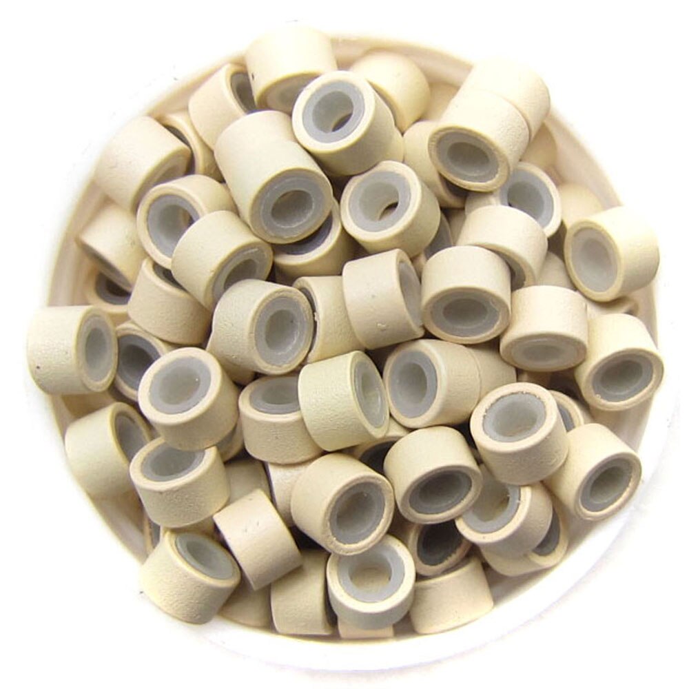 1000pcs 5.0mm Silicone Micro Ring Aluminium Micro Silicone Rings/Links/Beads Hair Extensions Tools For Human Hair