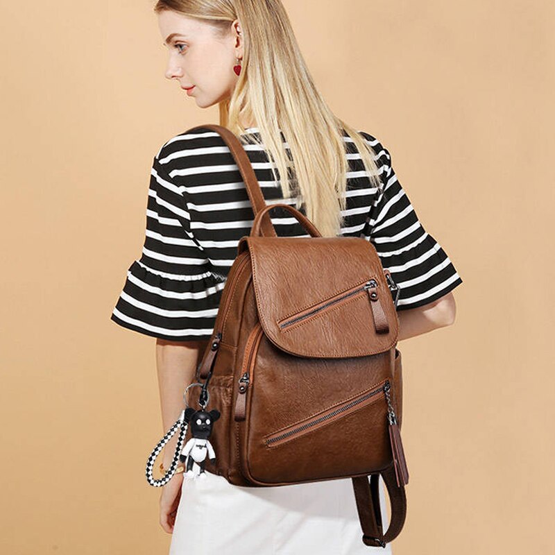 Cesha Mode Zachte Pu Lederen Vrouwen Rugzak Duurzaam Vrouwelijke Rugzak Mooie Stijl Meisjes Rugzak Sac