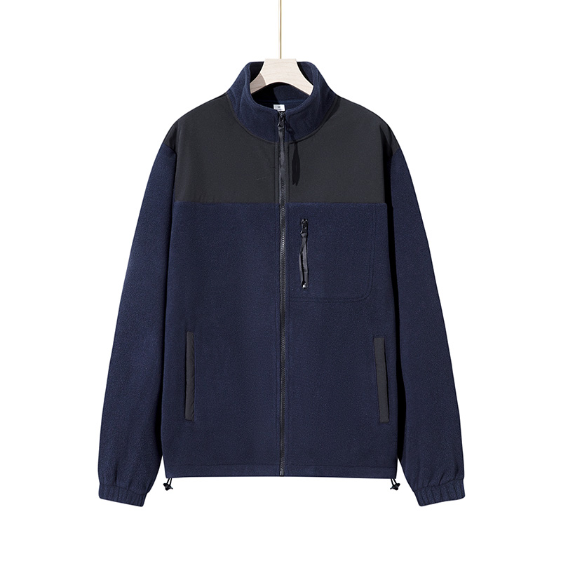Chaqueta Polar cálida de invierno para hombre y mujer, abrigo Polar de doble cara, sudadera informal de felpa a prueba de frío, Color de empalme que combina con todo