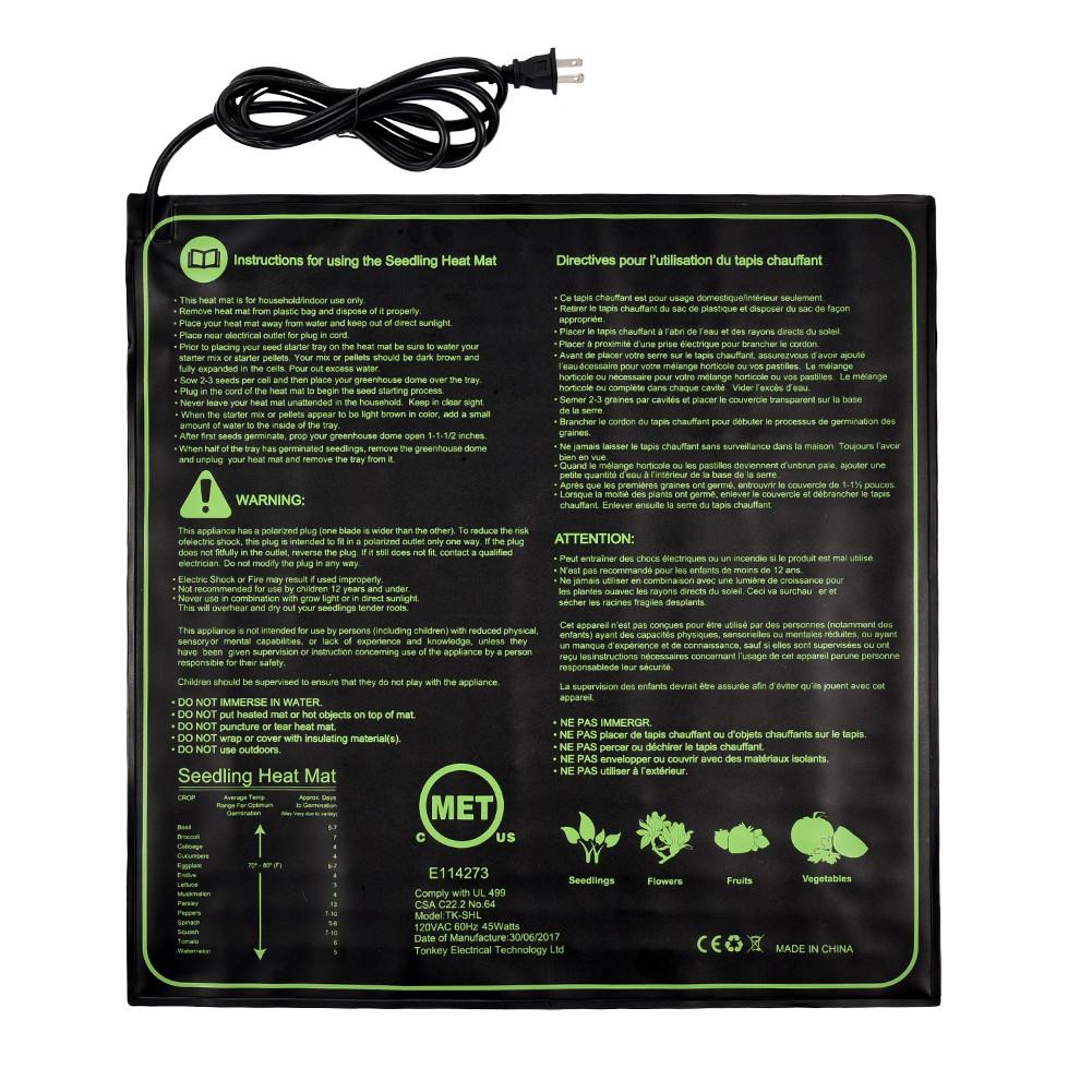 1pcs IP67 Waterproof Fish Tank Heat Mat Turtle Snake Lizard Frog Spider Plant Constant Temperature Heat Pad Electric Mat: A