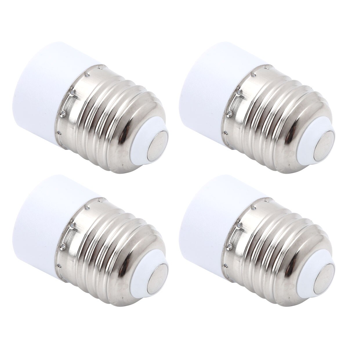 4Pcs E27 Om E14/E27 Om E27 Lamp Base Socket Premium Plastic Lamp Socket Converter Home Office commerciële Verlichting Adapter: White E27 to E14