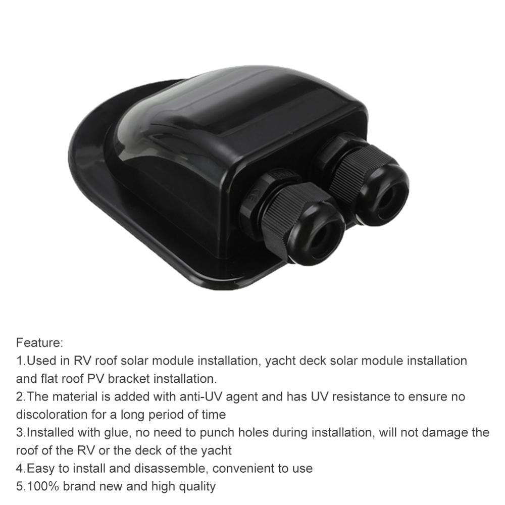 Roof Wire Entry Gland Box Solar Panel Cable Motorhome Caravan Boat Connection Box Outdoor Electrical Box