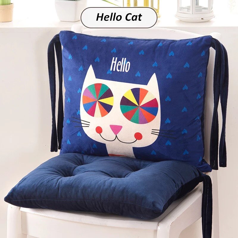 ALWAYSME Baby Kids Children Booster Seats Cushion Highchair Cushion Dinning Room Chair Cushion Mat Living Room Chair Cushion Mat: Hello Cat