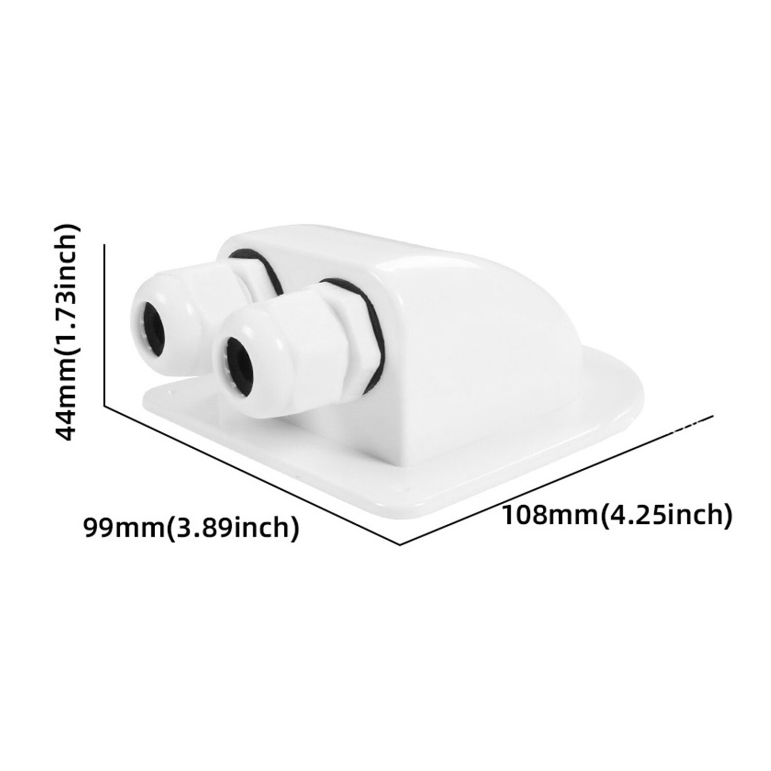 Double hole single hole junction box Waterproof ABS Roof Cable Entry Gland For Solar Panels Motorhomes Caravans Boats