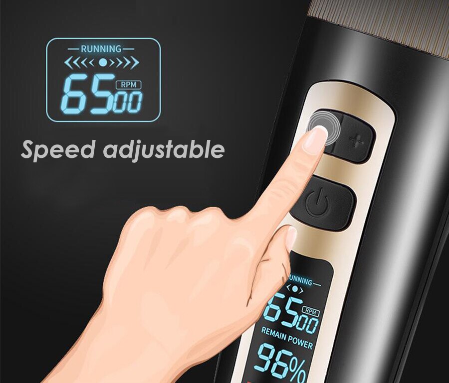 hair clipper rechargeable trimmer lithium battery Titanium blade cutter adjustable comb Fine-tuning 100-240V