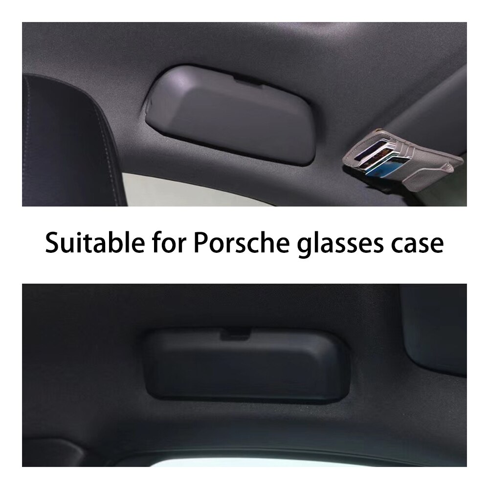 Auto Zonnebril Houder Brillenkoker Opbergdoos Voor Porsche Cayenne Auto Zonneklep Glasse Case Organizer Spektakel Opslag Houder