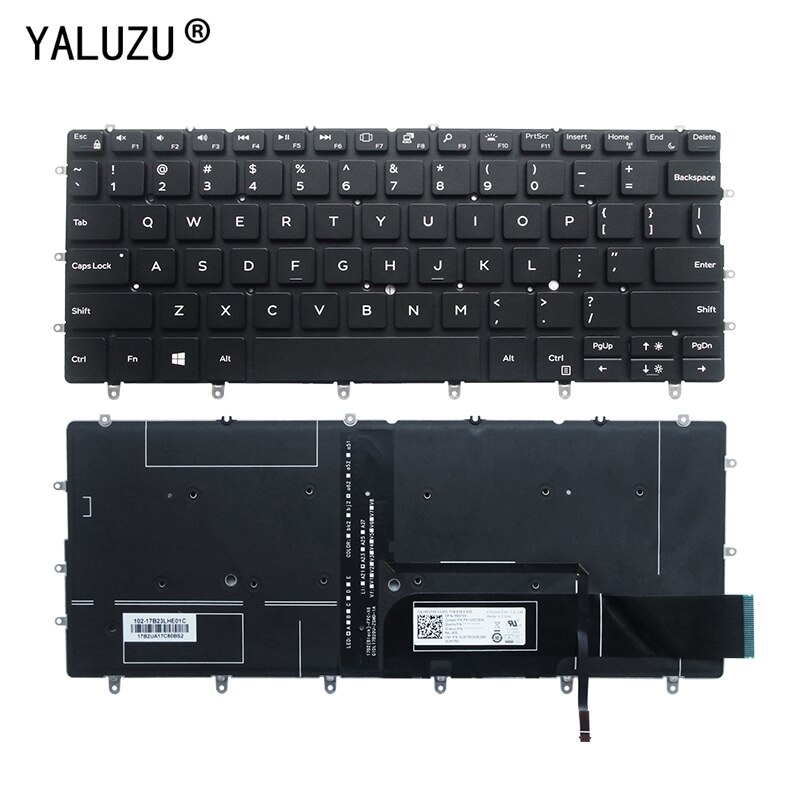 English keyboard For DELL XPS 13 9370 13-9370 13-9370-D1705S 9317 13-9380 laptop keyboard US BLACK notebook keyboard