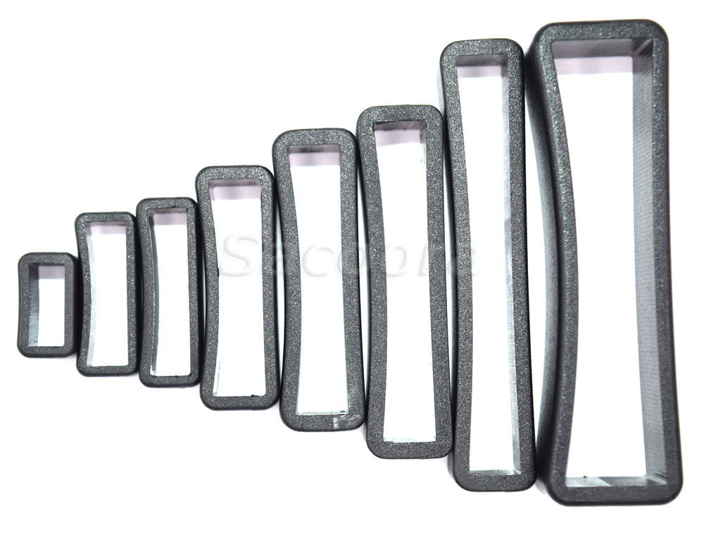 5pcs/lot Plastic Keeper Belt Loop Square Loop Leather Craft 8 Sizes to Choose from Black