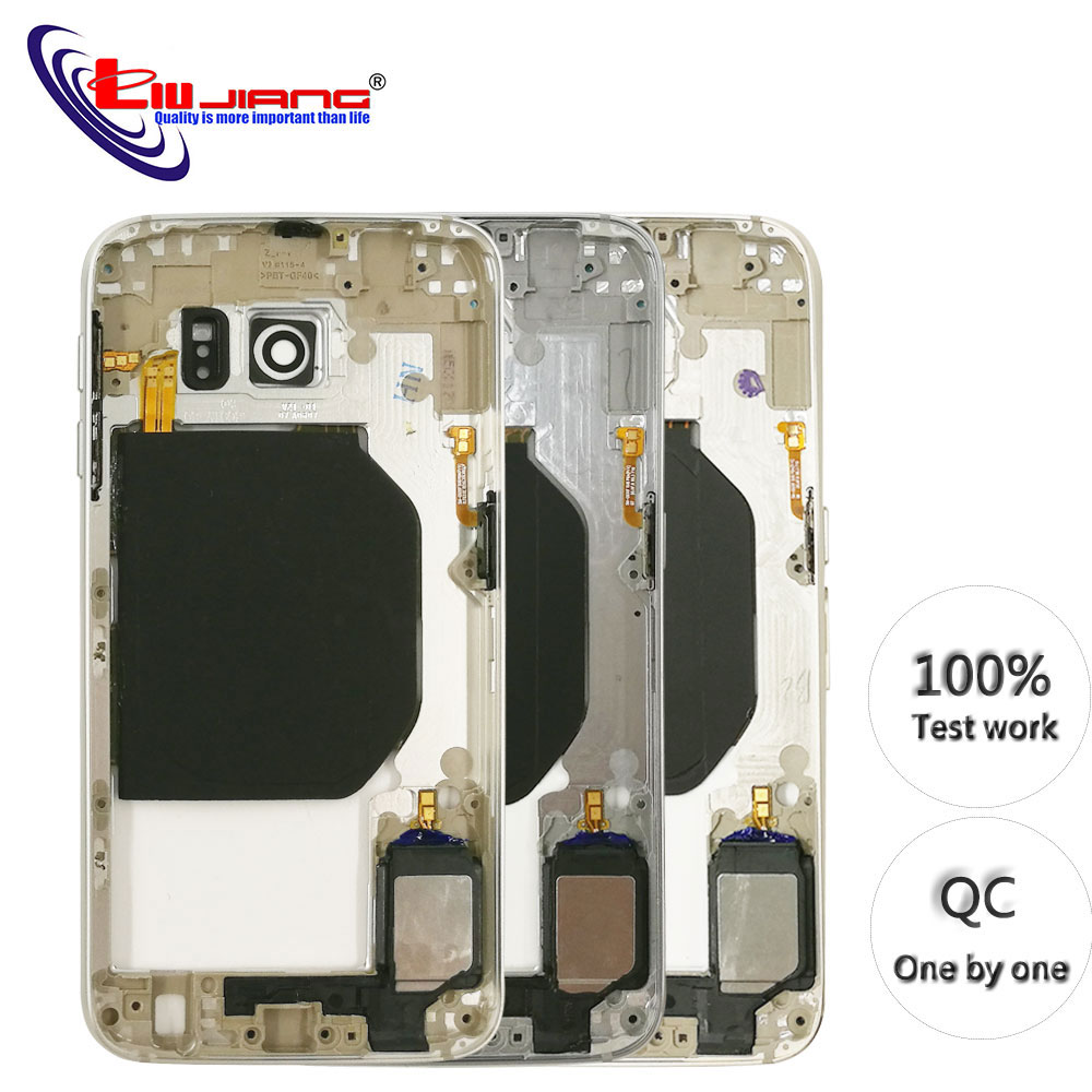 Middle Frame For Samsung S6 Edge G925 G925F G925A G925i Mid Bezel Metal Housing Chassis with Camera Lens Replacement Parts
